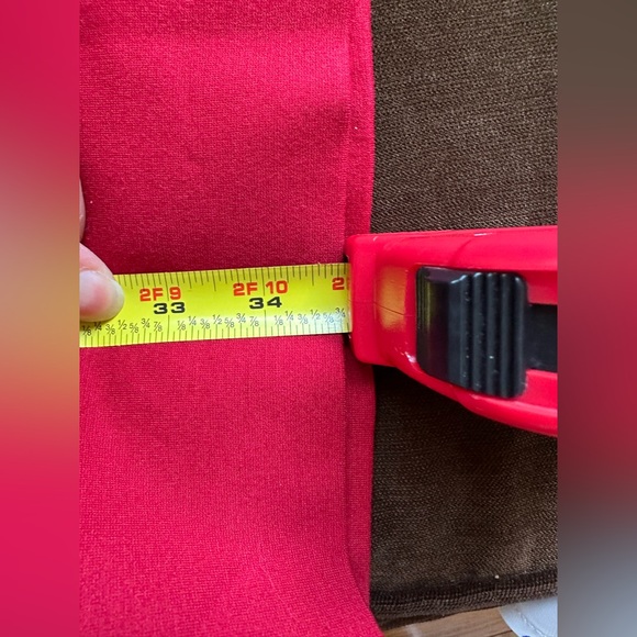 Randy Kemper Black Red A Line Dress Square Neck Long Sleeves Zip in Back SZ 10 - Picture 4 of 13